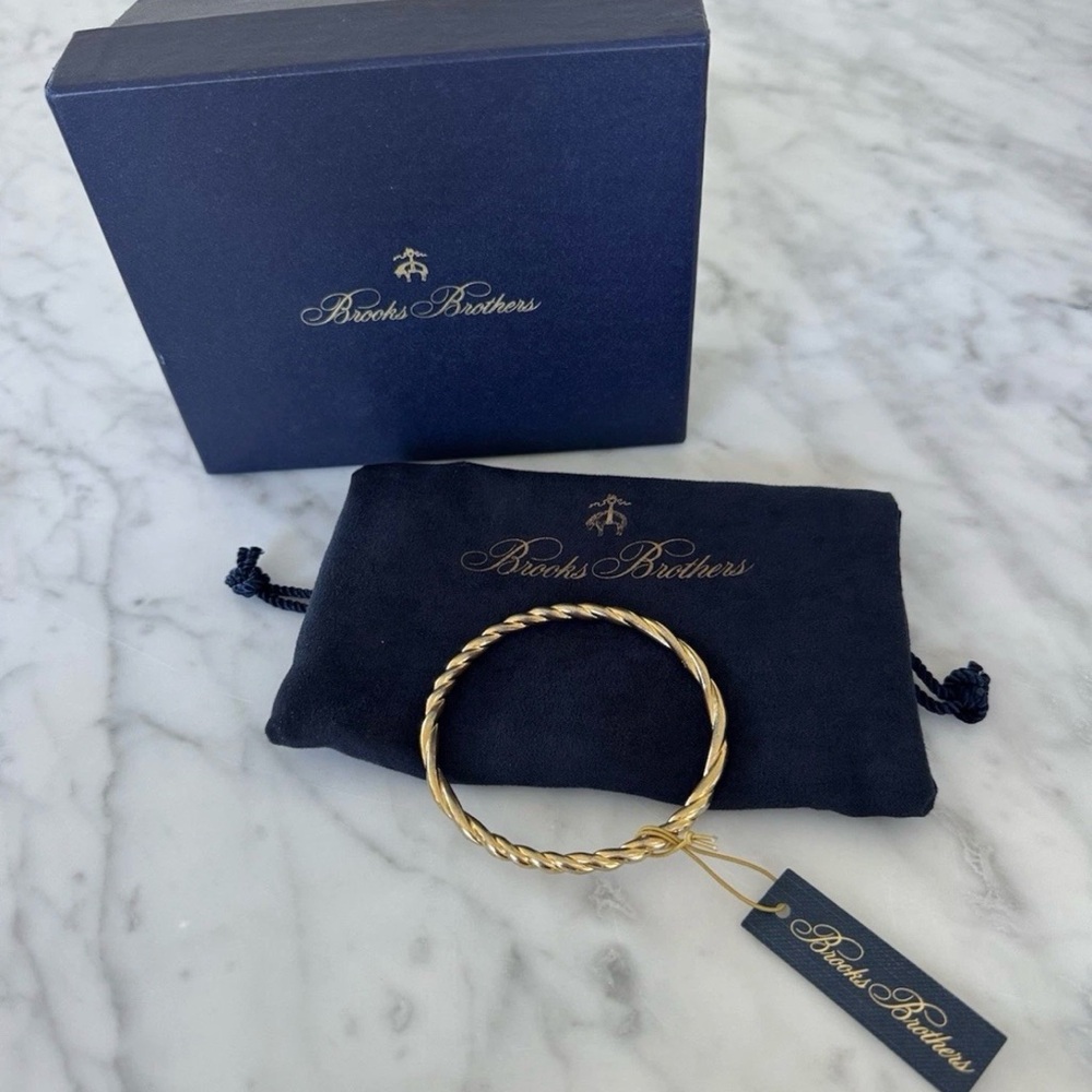 Brooks Brothers Twisted Rope Gold Bangle Bracelet